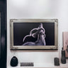 32" to 65" inch Ornate frame for Samsung The Frame TV and Frame Pro TV models, Antique Silver Leaf, not meant for use with other TVs.