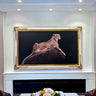 32" to 65" Inches TV Frame for The Frame TV by Samsung and Frame Pro TV models, Ivory with Gold leaf accents. Not compatible with other TVs.