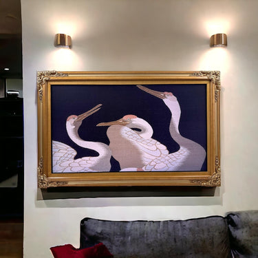 32" to 65" inch Ornate frame for Samsung The Frame TV and Frame Pro TV models, Light Gold finish,not meant for use with other TVs.