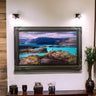32" to 65" inch Ornate frame for Samsung The Frame TV and Frame Pro TV models, Old Gold finish, not meant for use with other TVs.