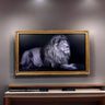32" to 75" inch Ornate frame for Samsung The Frame and Frame Pro TV models, Marble Gold finish, not meant for use with other TVs