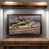 32" to 75" inches TV frame for Samsung The Frame TV & Frame Pro TV models, Rustic Dark Wood finish, not meant for use with other TVs.