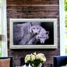 32" to 65" inch Ornate frame for Samsung The Frame TV and Frame Pro TV models, Distressed White Finish, not meant for use with other TVs.