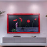 32" to 75" inch Ornate frame for Samsung The Frame TV and Frame Pro TV models, Glossy Red finish, not meant for use with other TVs.