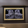 55 & 65 inch TV frame for Samsung The Frame TV and Frame Pro TV models, Rustic Cream with gold leaf,not meant for use with other TVs.