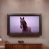 32" to 65" inch TV frame for Samsung The Frame TV and Frame Pro TV models, Rustic Black Cherry finish, not meant for use with other TVs.