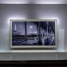 32" to 75" inch Ornate frame for Samsung The Frame TV and Frame Pro TV models, Antique Silver finish, not meant for use with other TVs.
