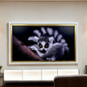 32" to 75" inch Contemporary frame for Samsung The Frame TV and Frame Pro TV models, White with Gold leaf, not meant for use with other TVs.