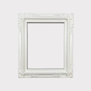 11 x 17 In stock ready to ship, Traditional compo XL ornate corners wood frame, PURE WHITE ,vintage picture frame, antique style, custom