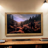 55, 65 & 75 Inch Hisense Canvas TV wood frame, Rustic Light Wood finish, Canvas TV by Hisense, not meant for use with other TVs.