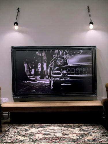 55, 65 & 75 Inch Hisense Canvas TV Ornate frame, Glossy Black Finish, Canvas TV by Hisense, not meant for use with other TVs.