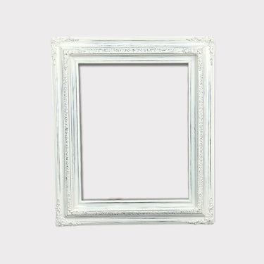 8 x 10 In stock ready to ship, Traditional compo ornate wood frame, distressed white, white wood picture frame,canvas frame,