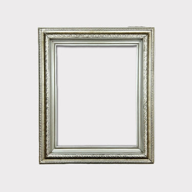 8 x 10 In stock - Ready to Ship, Classic compo ornate wood frame, BRUSHED SILVER finish, wood picture frame, portrait frame, canvas frame