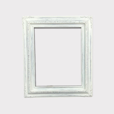 12 x 16 In stock ready to ship, Traditional compo ornate wood frame, distressed white, white wood picture frame,canvas frame,