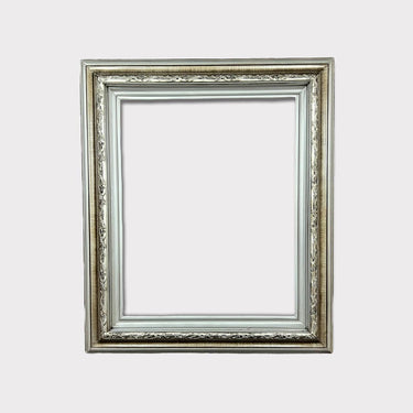 Classic style wood picture frame, BRUSHED SILVER, silver leaf frame, wood frame, canvas frame, portrait picture frame, antique style frame