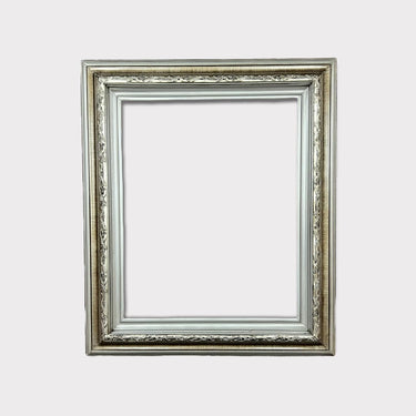 Classic style wood picture frame, BRUSHED SILVER, silver leaf frame, wood frame, canvas frame, portrait picture frame, antique style frame