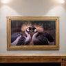 32" to 65" inch TV frame for Samsung The Frame TV and Frame Pro TV models, Rustic Light Wood finish, not meant for use with other TVs.