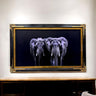 32" to 65" inches TV Frame for The Frame TV by Samsung & Frame Pro TV models, Black with Gold leaf accents. Not compatible with other TVs.