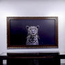 32" to 75" inch Ornate frame for Samsung The Frame TV and Frame Pro TV models, Dark Walnut with Gold trim, not meant for other TVS.