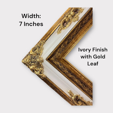16 x 20 In Stock Ready to ship-Baroque colonial Style Frame, antique gold,ivory frame,ornate wood frame,canvas frame, custom made frame