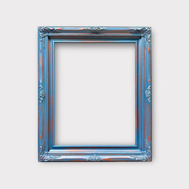 Classic Ornate Wood Picture Frame,shabby chic blue frame, photo frame,vintage style frame, antique style,custom picture frame,canvas frame