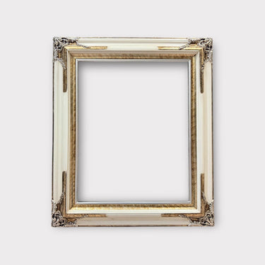 16 X 20 In stock ready to ship, Classic ornate wood frame, White frame, silver leaf frame,custom canvas frame, portrait frame,