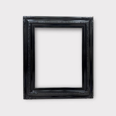 12 x 18 In Stock - Ready to Ship, Traditional compo ornate wood frame, HIGH GLOSS BLACK , white wood picture frame,canvas frame, portrait