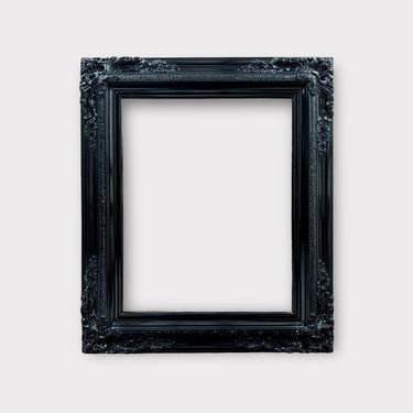 14 x 18 In Stock - Ready to Ship, Traditional compo Xl ornate corners wood frame, HIGH GLOSS BLACK, vintage wood picture frame,antique style