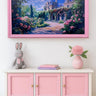 32" to 75" inch Ornate frame for Samsung The Frame and Frame Pro TV models, Glossy Pink finish, not meant for use with other TVs