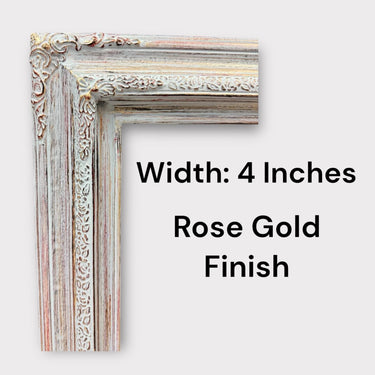 9 x 12 In stock ready to ship, Traditional compo ornate wood frame, Rose Gold, wood picture frame,canvas frame, portrait frame, custom