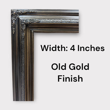 12 X 16 In stock ready to ship. - Traditional compo ornate wood frame, OLD gold, vintage wood picture frame, antique style frame