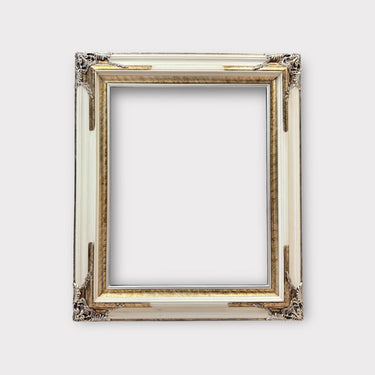 24 x 36 In stock ready to ship, Classic ornate wood frame, White frame, silver leaf frame,custom canvas frame, portrait frame,