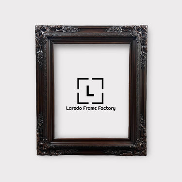 8 x 10 In Stock - Ready to Ship, Traditional compo XL ornate corners wood frame, Dark Walnut, vintage wood picture frame,antique style frame
