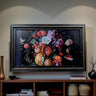 32" to 65" inch Ornate frame for Samsung The Frame TV and Frame Pro TV models, Distressed Black with Gold, not meant for use with other TVs.