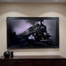 55, 65 & 75 inch Hisense Canvas TV 55 Ornate frame, Distressed Black finish, Canvas TV by Hisense, not meant for use with other TVs.