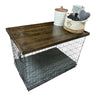 Dog Kennel Wood Topper with safety lip, JACOBEAN STAIN , handmade from real hardwood, dog crate top