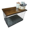 Dog Kennel Wood Topper with safety lip, ESPRESSO STAIN, handmade from real hardwood, dog crate top