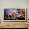 55, 65 & 75 Inch Hisense Canvas TV Ornate frame, Natural wood with sealer coat, Canvas TV by Hisense, not meant for use with other TVs.