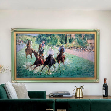 55, 65 & 75 Inch TV frame for TCL NXT Frame Tv, Cactus Valley Green, Exclusively for Tcl Nxt, not meant for use with other Tv brands.
