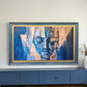 55, & 65 inch Hisense Canvas TV Ornate frame, Honky Tonk Blue With Gold, Canvas TV by Hisense, not meant for use with other TVs,