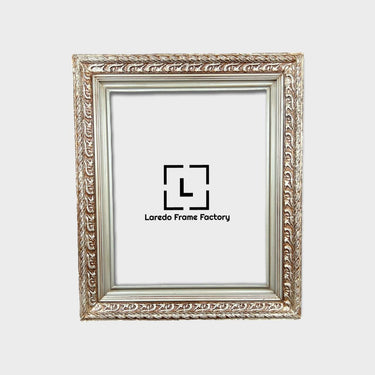 11 x 14 In Stock Ready to ship-Silver leaf wood picture frame, ornate frame, botanical pattern, antique frame, vintage frame, custom