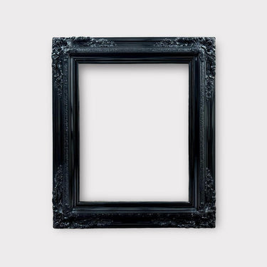 14 x 18 In Stock - Ready to Ship, Traditional compo Xl ornate corners wood frame, HIGH GLOSS BLACK, vintage wood picture frame,antique style