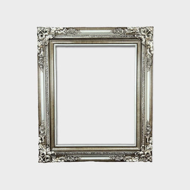 24 x 30 In stock ready to ship, Traditional compo XL ornate corners wood frame, Vintage Silver , vintage wood picture frame, antique style