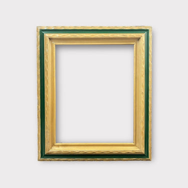 11 x 14 In Stock - Ready to Ship, Rustic western style wood picture frame, NATURAL FINISH with GREEN accent, distressed frame,