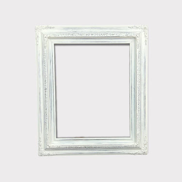 12 x 16 In stock ready to ship, Traditional compo ornate wood frame, distressed white, white wood picture frame,canvas frame,