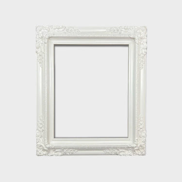 20 X 24 In Stock - Ready to Ship, Traditional compo XL ornate corners wood frame, PURE WHITE ,vintage picture frame, antique ,white frame