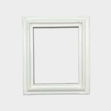 11 X 14 Traditional compo ornate wood frame, semi-gloss WHITE , white wood picture frame, canvas frame, photo frame, custom sizes available