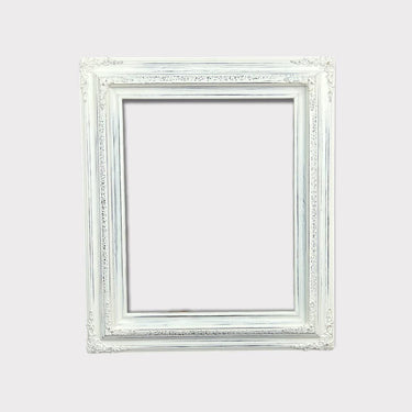 30 x 40 In stock ready to ship, Traditional compo ornate wood frame, distressed white, white wood picture frame,canvas frame,