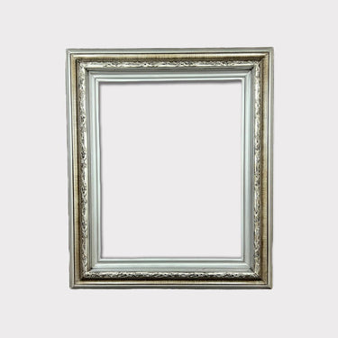 30 x 40 In Stock -- Ready to Ship Classic style wood picture frame, brushed silver, silver leaf frame, wood frame, canvas frame, portrait