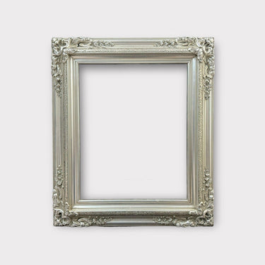 9 x 12 In stock ready to ship, Traditional compo XL ornate corners wood frame,Silver Leaf, vintage wood picture frame, antique style